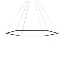 Koncept Inc ZBP-24-H-SW-MTB-CNP - Z-Bar Pendant Medium Honeycomb, Soft Warm, Matte Black, 52" x 45"